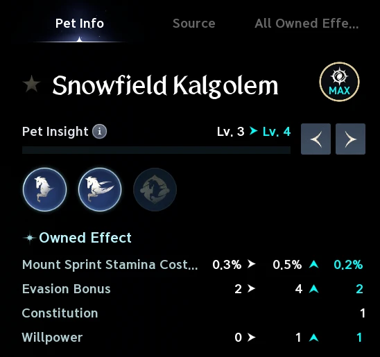 Captura de tela do AION 2: Pet Passive "Owned Effects"