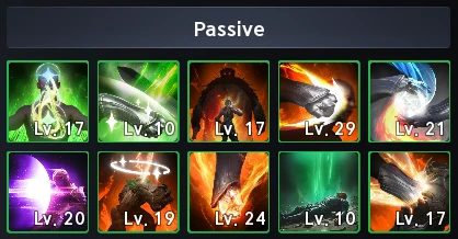 Captura de tela do AION 2: SKILLS — Passive Skills