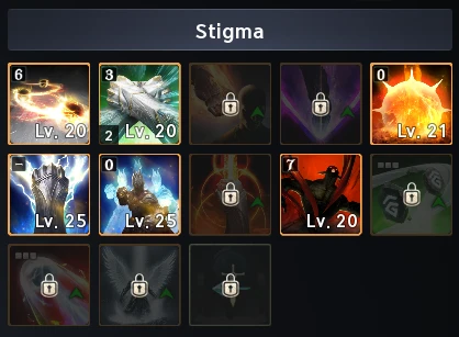 Captura de tela do AION 2: SKILLS — Stigma Skills